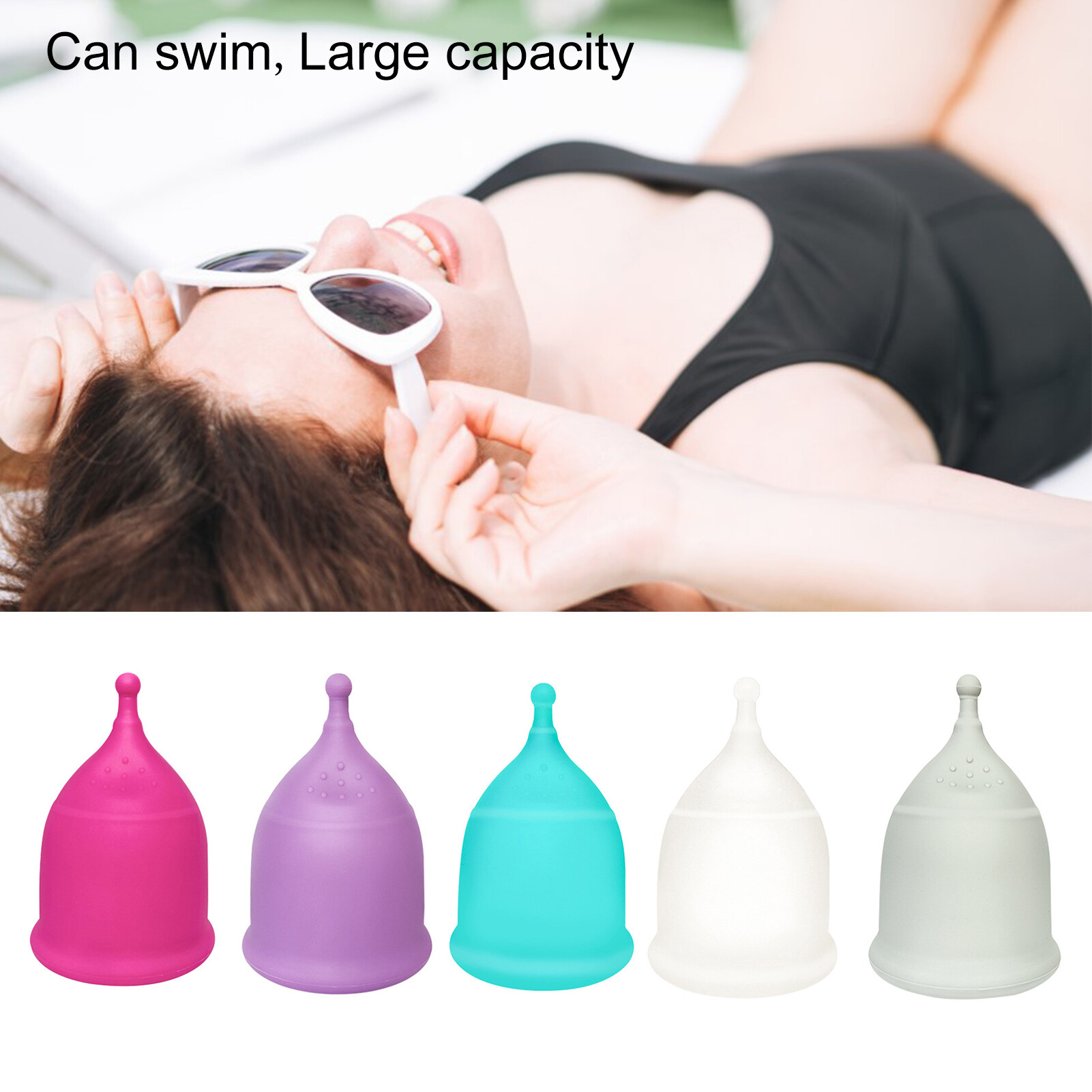 ship Menstrual Cup Foldable Washable Leakproof Silicone Lady Women Menstrual Period Cup for Vacation Period Cup Foldable