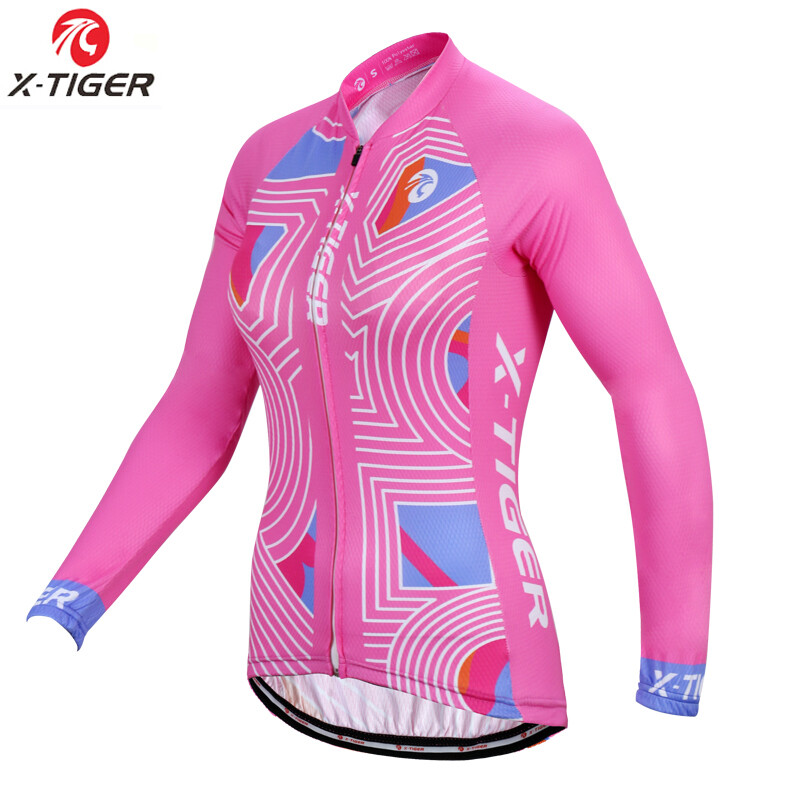 X-tiger Áo Thi Đấu Đạp Xe Polyester 100% Chống Tia UV Cho Nữ Trang Phục Đạp Xe Leo Núi Mùa Thu Tay Dài Thoáng Khí Quần Áo Đạp Xe