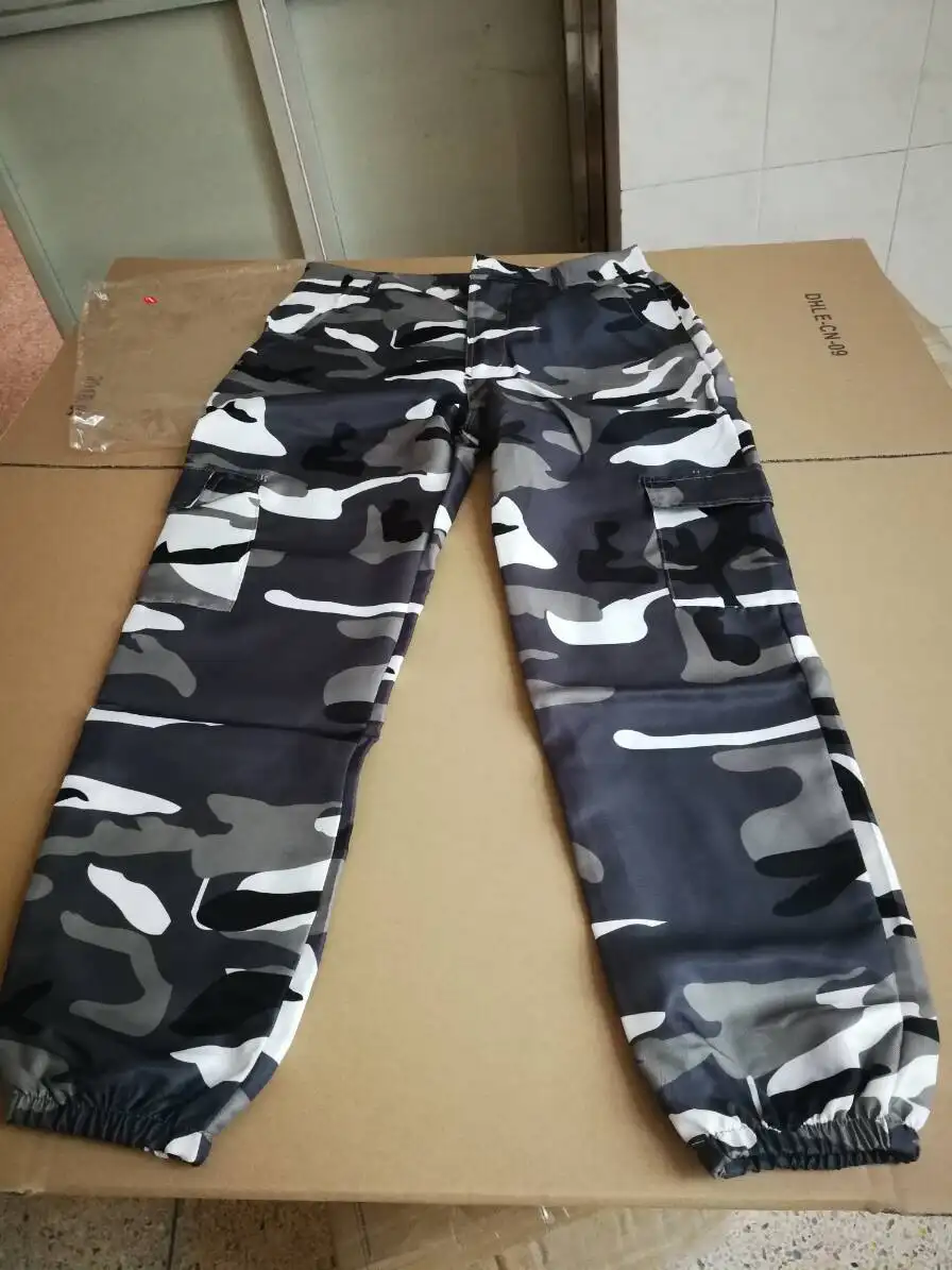 red camo cargo trousers