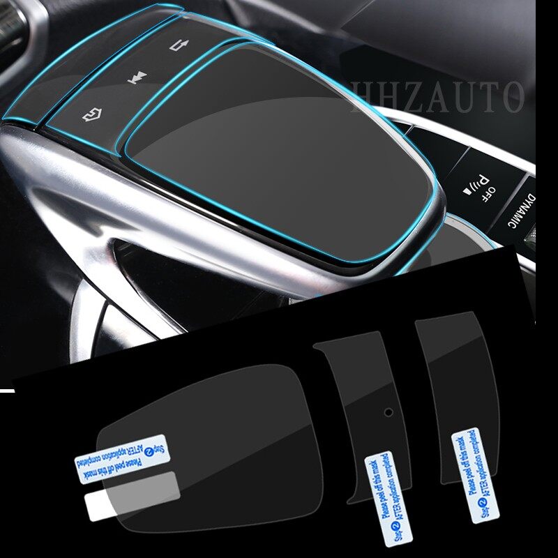 Trung Tâm Xe Hơi Điều Khiển Chuột Knob Phim Dán Cho Mercedes Benz GLC E C Class W205 W213 Phụ Kiện Tấm Bọc