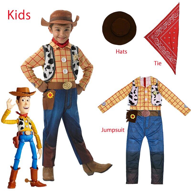 Kids Woody Cosplay Costume Toy Story Sheriff Woody Pride Cosplay Bodysuit