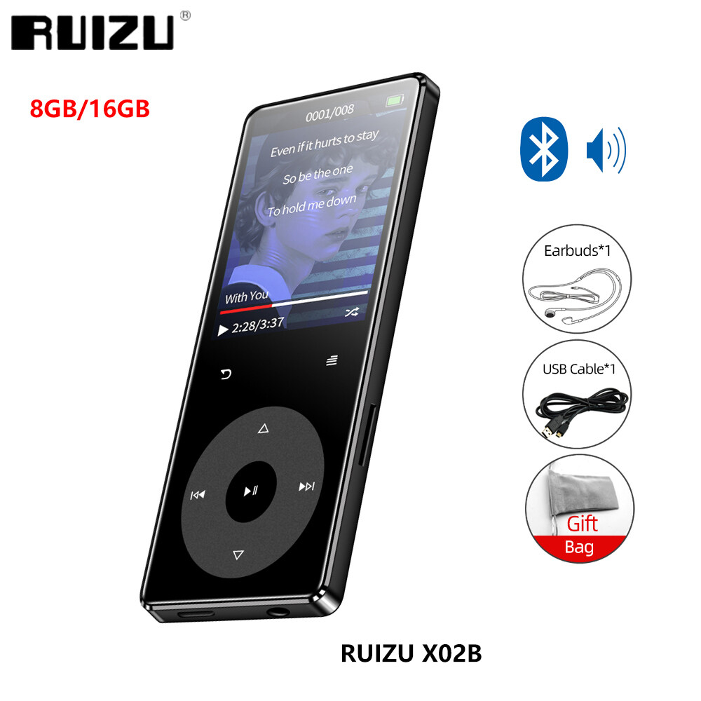 RUIZU Máy Nghe Nhạc MP3 MP4 Bluetooth X02B Tích Hợp Loa Máy Nghe Nhạc MP3