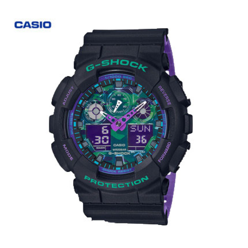 Casio đồng hồ nam gshock ocean heart sea god đồng hồ điện tử học sinh chiến binh màu đen ga-100bl