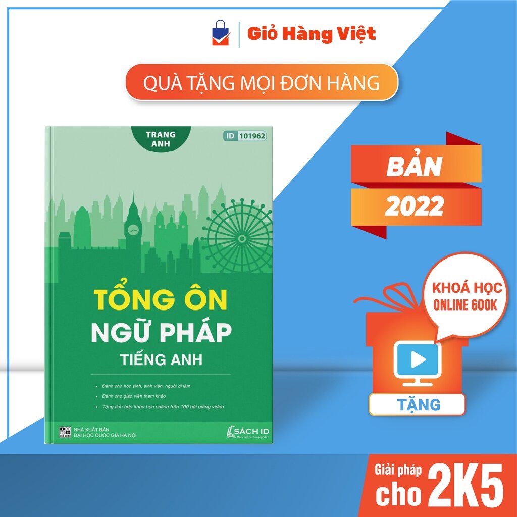 Sách Tổng ôn ngữ pháp tiếng anh - cô Trang Anh