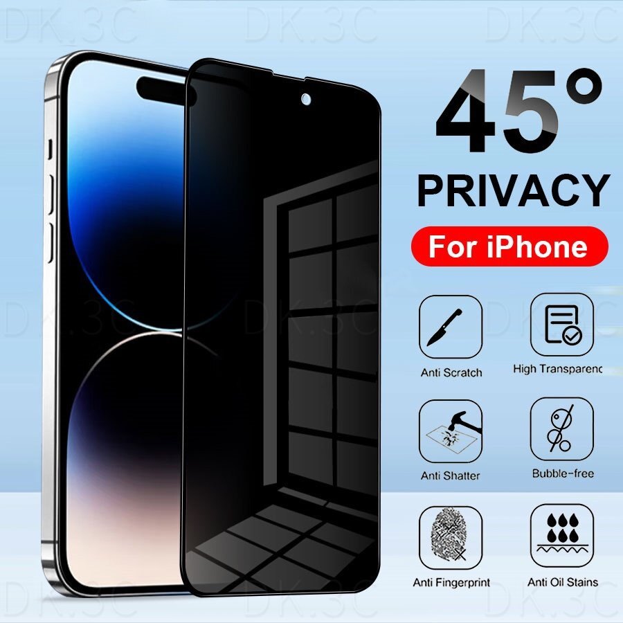 Cho iphone 14 13 12 11 pro max mini / 14 cộng với x xs max xr kính cường lực chống nhìn trộm phim bảo vệ bảo vệ màn hình