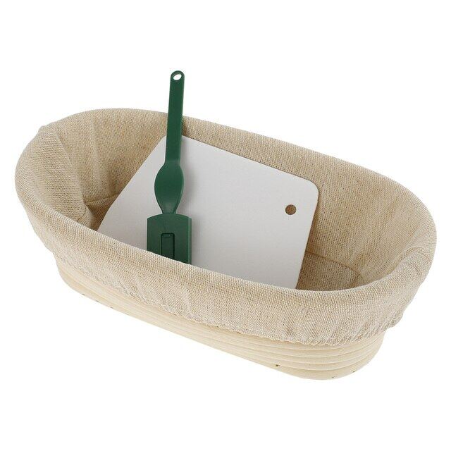 【☸2023 New☸】 migongpu811470 Hình Elip giỏ bánh mì chứng minh mây thủ công tự nhiên lên men bột wicker Nước Bánh Mì Banneton