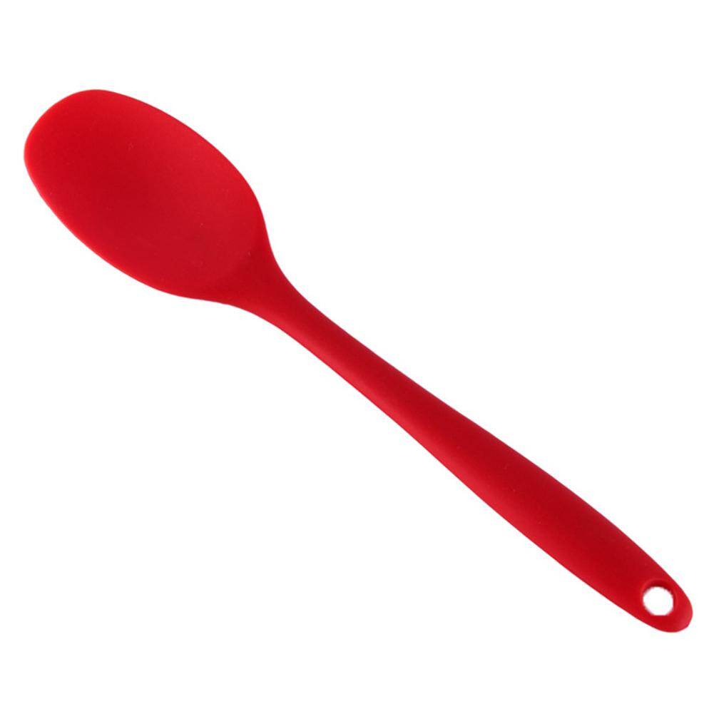 Silicone Tay Cầm Dài Thìa Không Dính Dụng Cụ Nấu Ăn Nhà Bếp