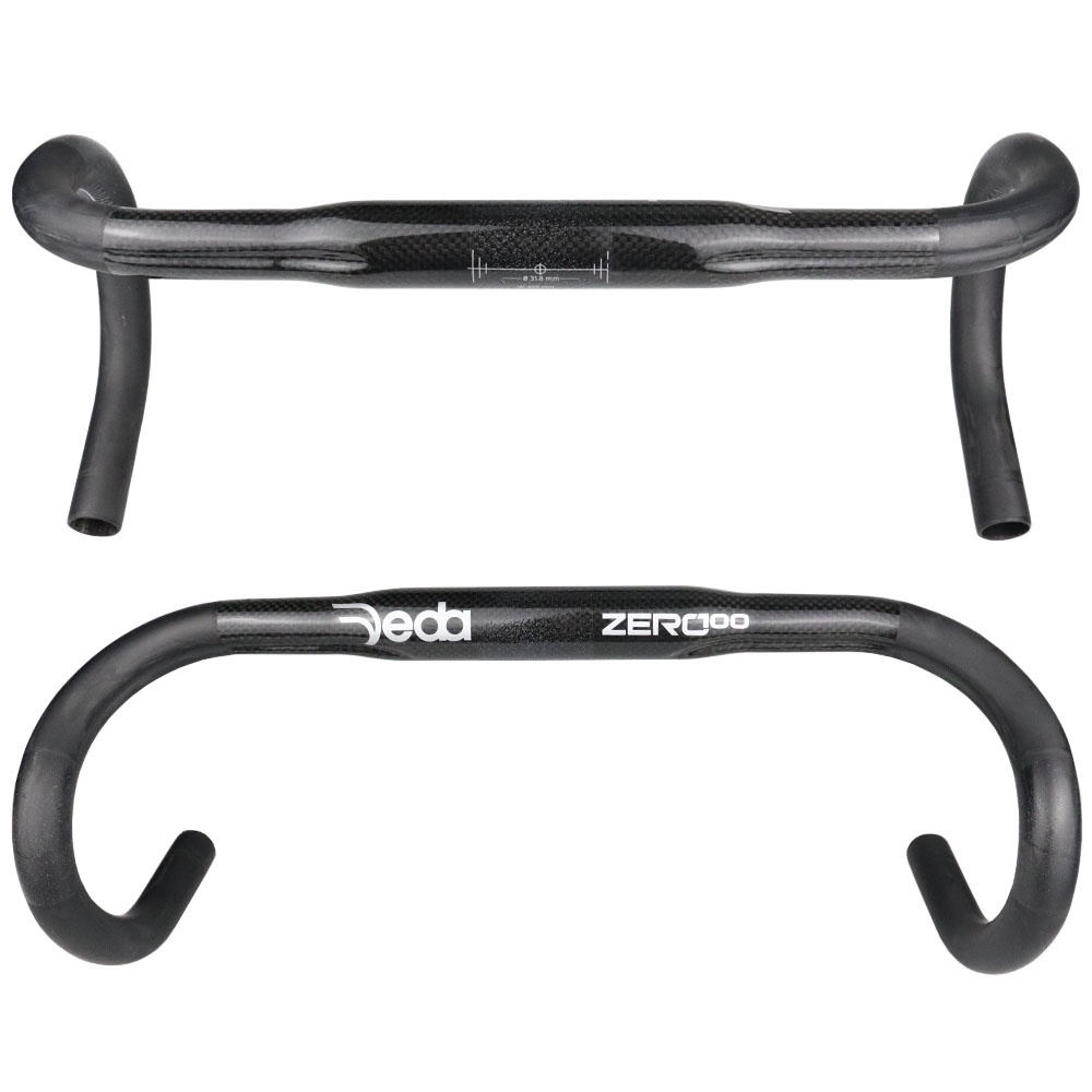 Deda không 100 bóng + Matt sợi carbon 31.8mm ghi đông xe đạp đường trường đi xe đạp thả thanh Phụ tùng xe đạp