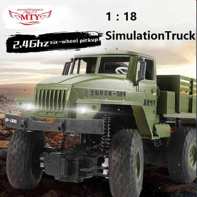 New RC 1/18 MilitaryTruck Car 6x6 Off Road 6WD Wireless Remote Control Vehicle Russian American Climbing Six Wheel Drive Pickup Truck Simulation Model Boy Gift of Birthday Christmas New Year ราคา 1,173 บาท*ส่งฟรี
