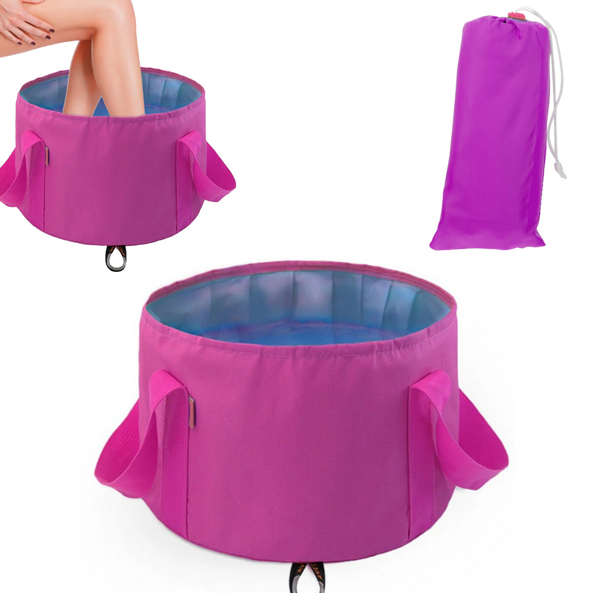 Thùng Có Thể Gấp Gọn Bán Hàng Nóng Để Ngâm Chân, Bồn Tắm Du Lịch Nhỏ Gọn Chân Tắm, Spa Chân Gấp Đa Dụng Bình Nước Ngâm Cho Cắm Trại, Ngoài Trời