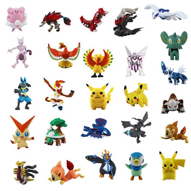24 cái / Bộ đồ chơi Pokemon Pikachu Eevee Tất cả các loại khác nhau Đồ chơi hành động Hình đồ chơi mô hình Bộ sưu tập quà tặng cho trẻ em 2-3cm