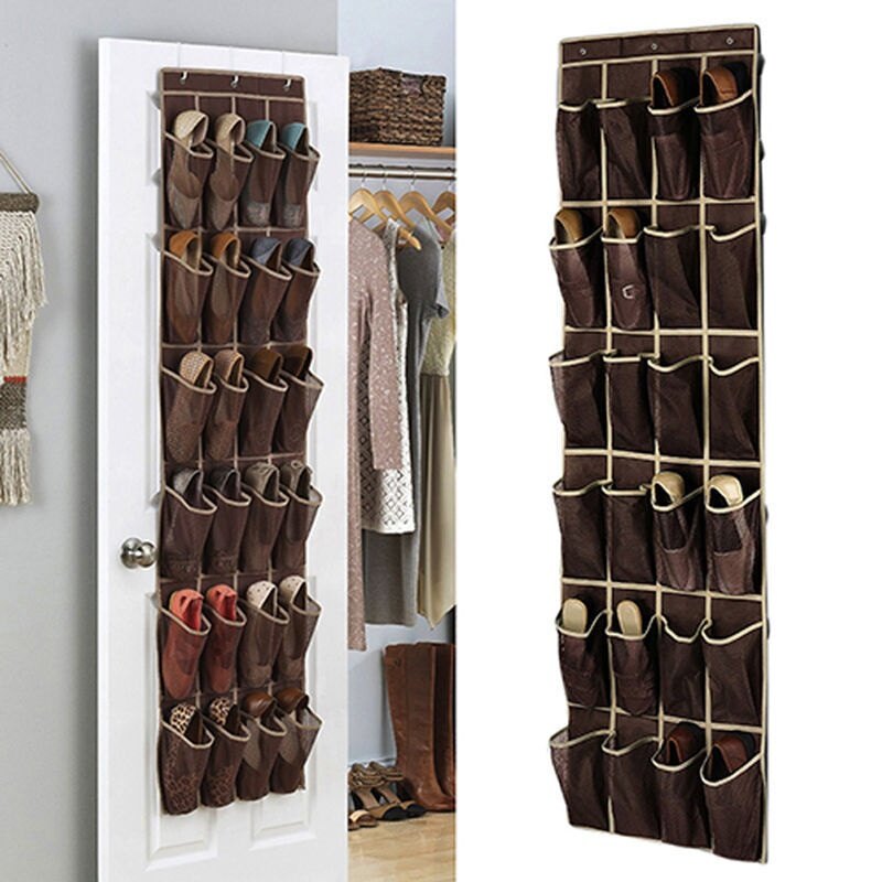 Huntinghunting Giày Lưới 24 Túi Giá Treo Cửa Nhà Giá Treo Túi Treo Tường Đựng Đồ Không Gian Tủ Quần Áo Tiết Kiệm Chân Không Lưu Trữ Rõ Ràng Bộ Sưu Tập