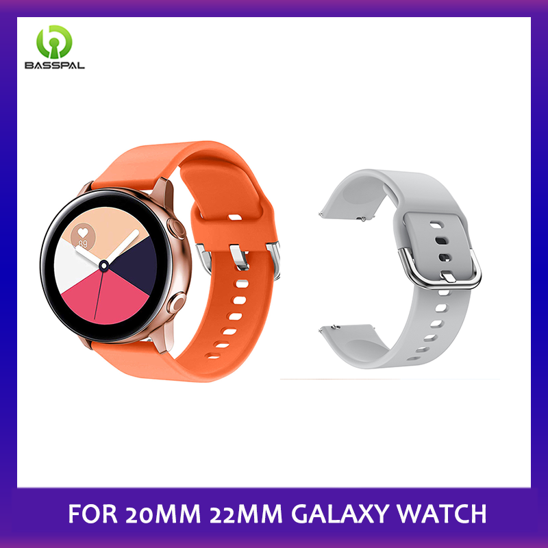 Dây đeo sillicon cho đồng hồ thiên hà 20mm 22mm 3 4 5pro 41mm 45mm 42mm cho đồng hồ thiên hà Samsung hoạt động 2 3 40mm4 4mm bánh răng vòng tay thể thao watchband 20mm dây đeo đồng hồ Samsung hoạt động 2 ban nhạc