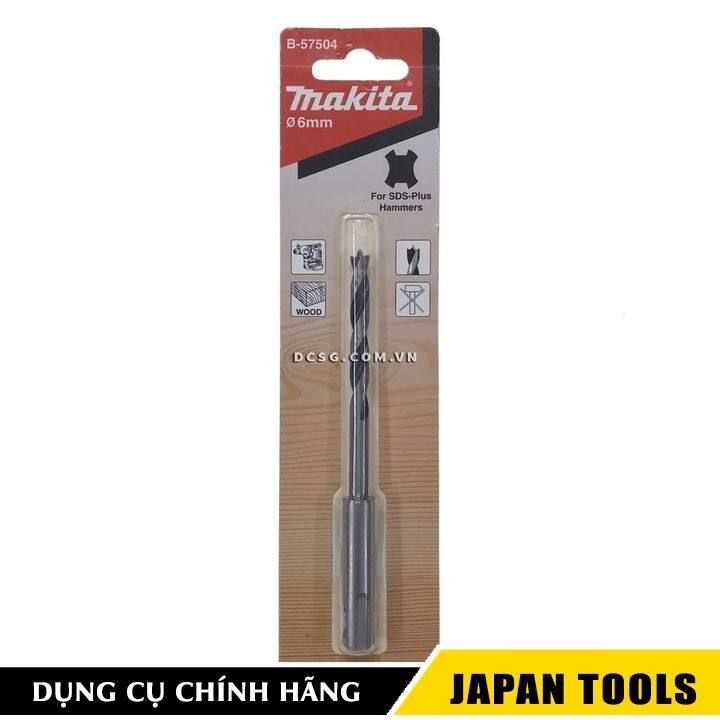 Mũi khoan gỗ 6.0x123mm chuôi gài makita b-57504 | japan tools