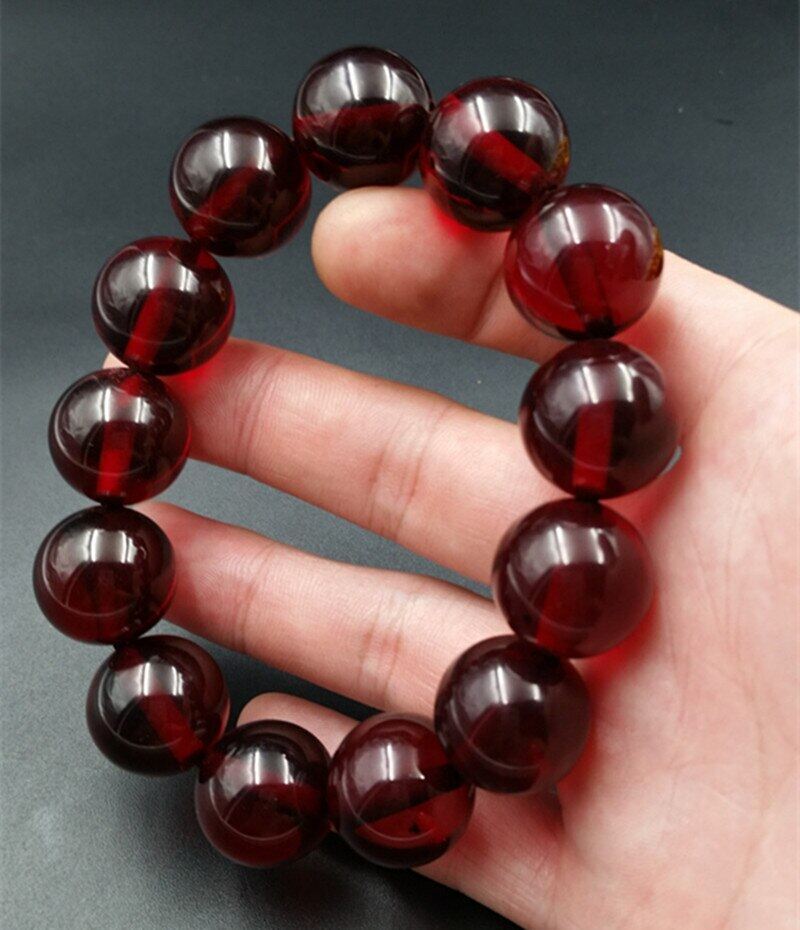 Vòng tay co giãn màu hổ phách tự nhiên vòng tay màu vàng sáp ong cũ màu vàng hổ phách sáp ong vòng tay hàng đeo tay cho nam vòng tay hạt tròn/thùng