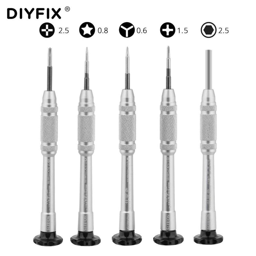 DIYFIX Bộ Tua Vít 5 Trong 1 Cho iPhone X Cho iPhone 8 7 6S 6 Dụng Cụ Sửa Chữa Bộ Mở Tháo Rời