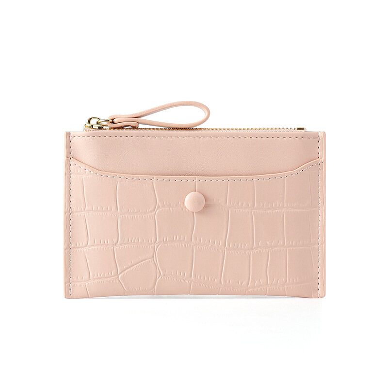 MINGKE Chủ Thẻ Coin Purse Ví Nhỏ Cho Nữ Mẫu Đá Phong Cách Hàn Quốc