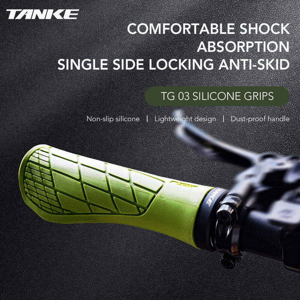 TANKE Bọc Tay Cầm Xe Đạp Silicone TG 03, 1 Cặp Bọc Tay Nắm Ghi Đông Xe Đạp Đường Trường Leo Núi Khóa Tay Cầm Khóa Đơn Hỗ Trợ Chắc Chắn Chống Trượt Tay Nắm Phụ Tùng Xe Đạp Ngoài Trời Đầu Thanh