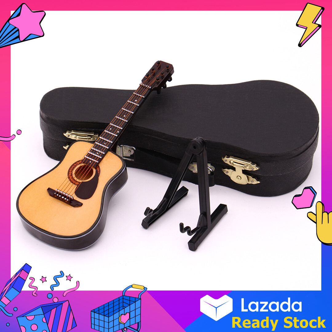 Full Góc Dân Gian Đàn Guitar Đàn Guitar Mô Hình Thu Nhỏ Bằng Gỗ Mini Nhạc Cụ Bộ Sưu Tập Mô Hình