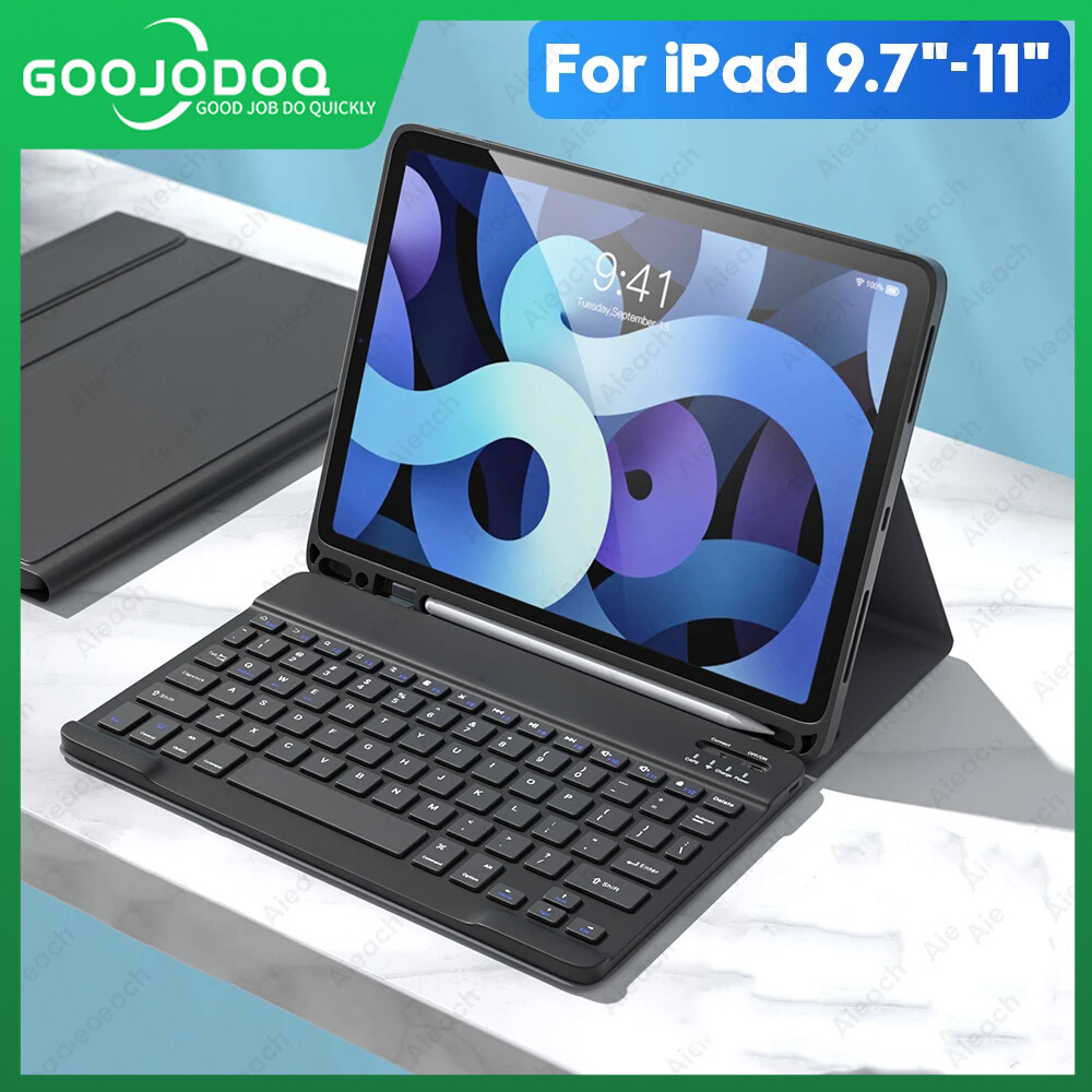 Ốp GOOJODOQ iPad Thế Hệ 7 Với Bàn Phím Từ Tính Thông Minh Cho iPad Thế Hệ Thứ 6 9.7Inch/10.2Inch/10.5Inch/iPad Air 2 3 iPad Mini 4/5 Vỏ iPad Cho iPad Air 4 10.9Inch Với hộp Đựng Bút Chì (Không Có Bút Chì)