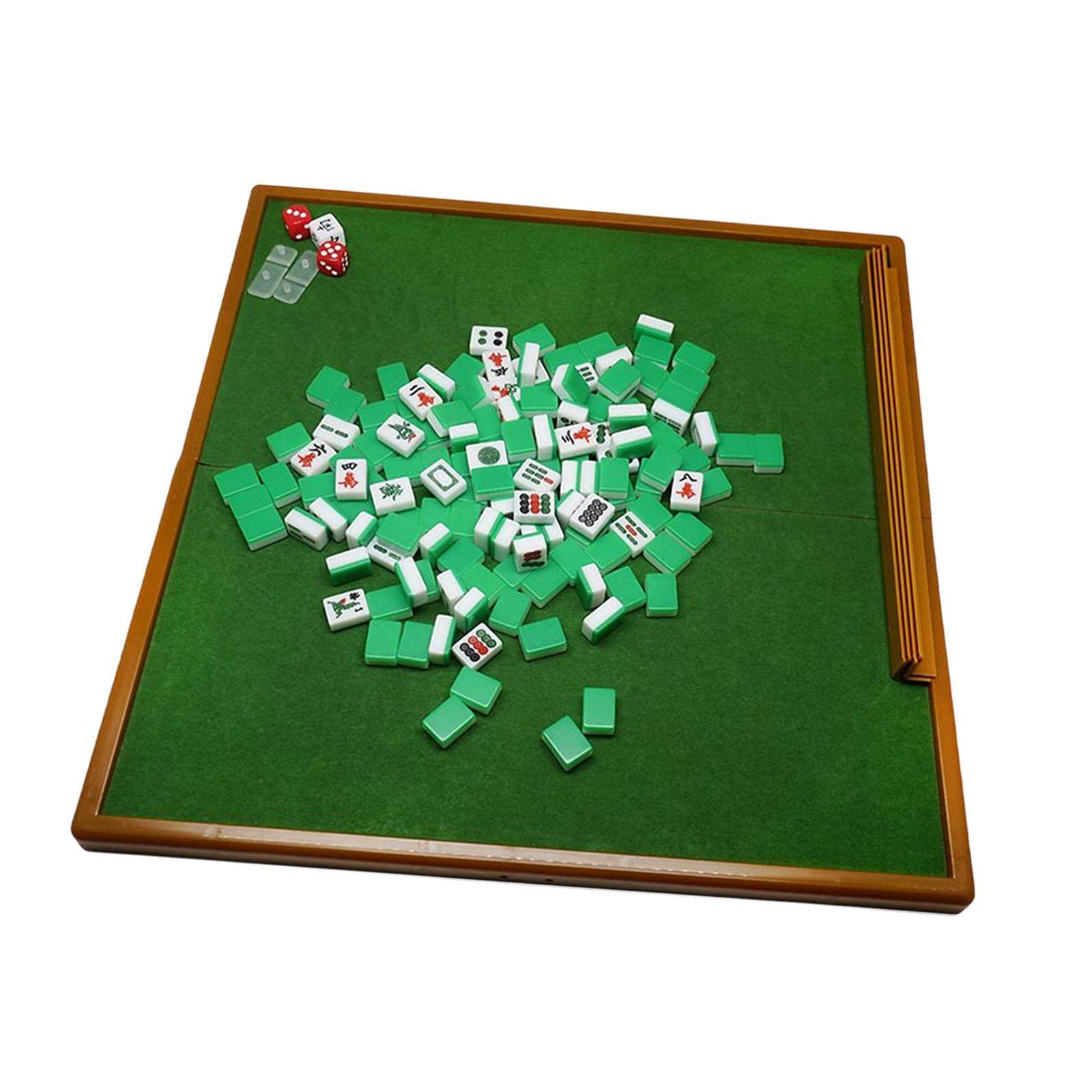 Classic Tiles Games Table Game Leisure Time Game Portable Mahjong Game Set 144