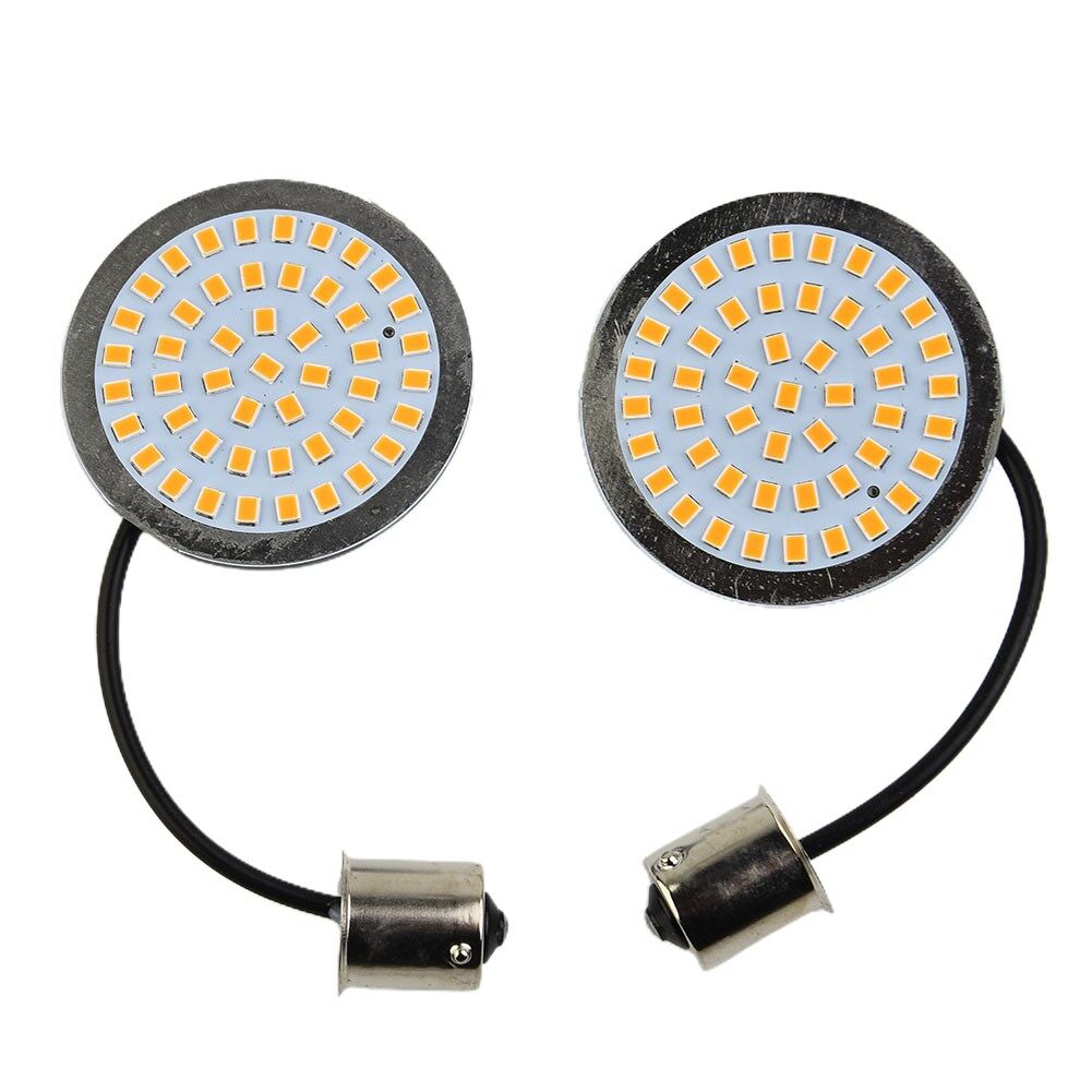 1 cặp 1156 bóng đèn led tín hiệu rẽ phía sau đèn chỉ thị màu hổ phách cho harley