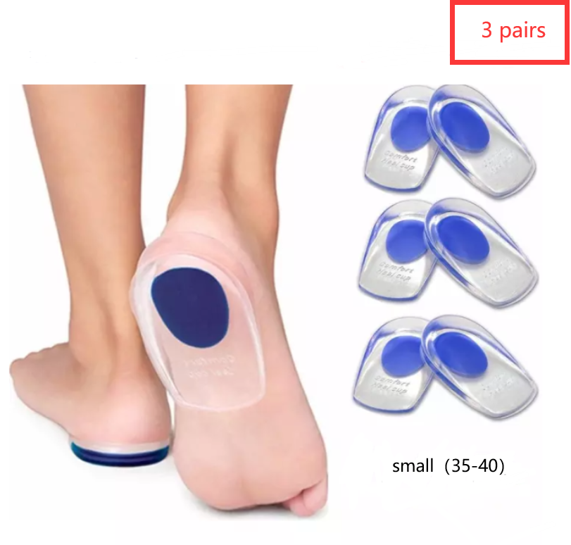 3 cặp x gel hình chén ở gót chân viêm cân gan chân chèn-Gót giày bằng silicon miếng lót cốc cho gai xương đau Relief bảo vệ của của bạn đau hoặc bầm tím chân tốt nhất đế gel điều trị