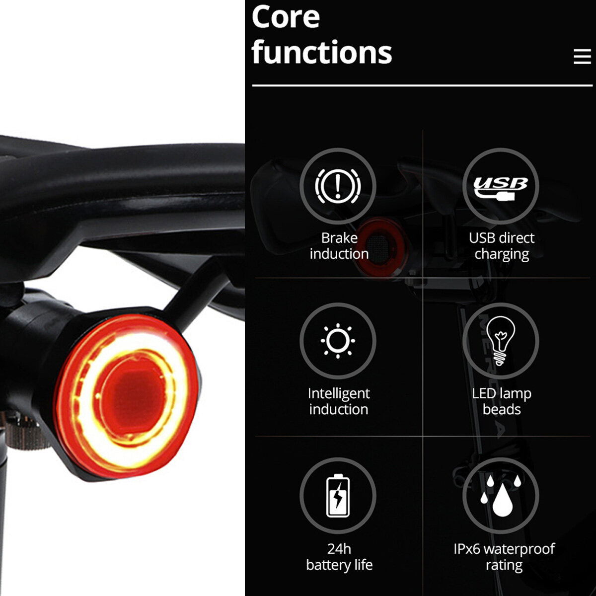 ismart bike back light price