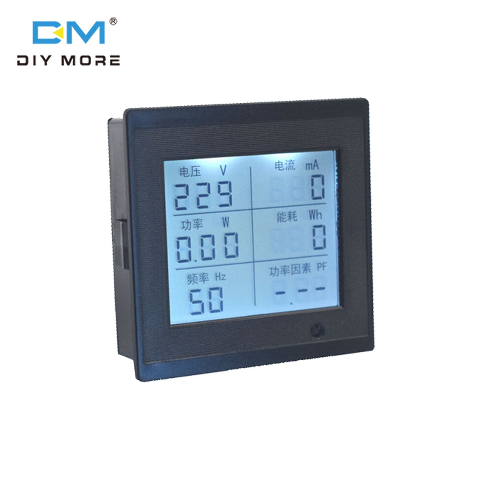 diymore AC80-300V AC Voltage Meter hiện tại Meter LCD hiển thị kỹ thuật số Meter Tần số Meter Power Factor Meter Tần số Meter