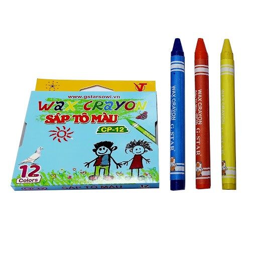 Sáp Dầu Star Hộp Giấy G-Star 12 Màu Cp-12