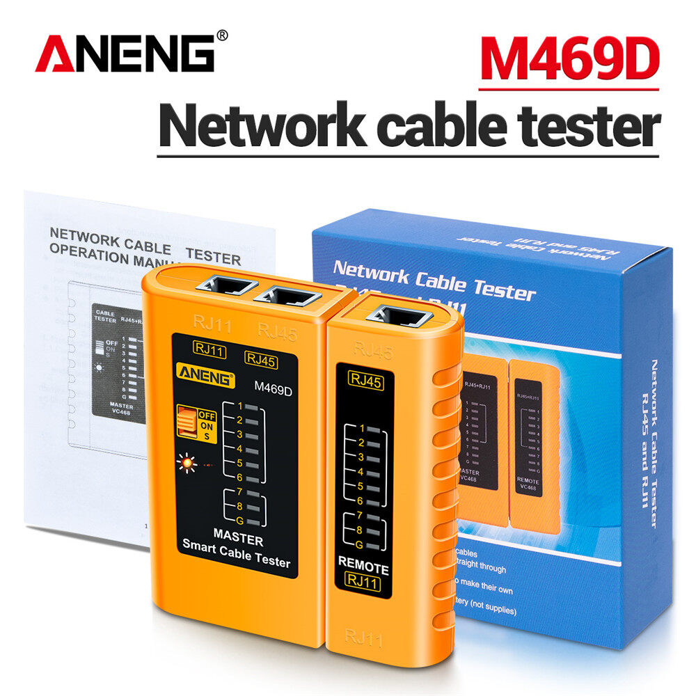 Aneng thiết bị kiểm tra lan cáp rj45 m469d thiết bị kiểm tra cáp mạng rj45 rj11 rj12 cat5 utp dụng cụ kiểm tra cáp mạng sửa chữa mạng