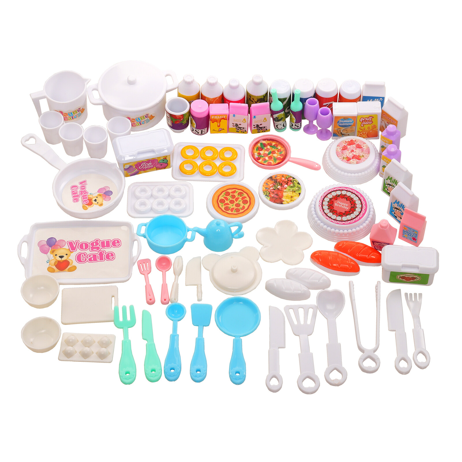 Barwa 33 items jogo de comida para barbie = 9 conjunto de