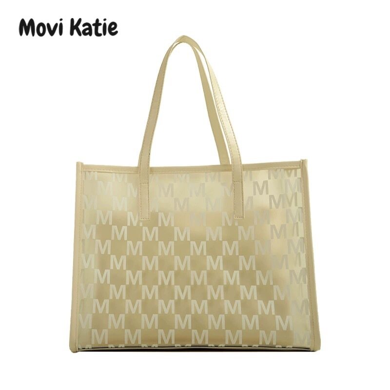 Movi Katie dung tích lớn túi trong suốt nữ thời trang Túi đeo vai thời trang Tote Túi Túi thạch