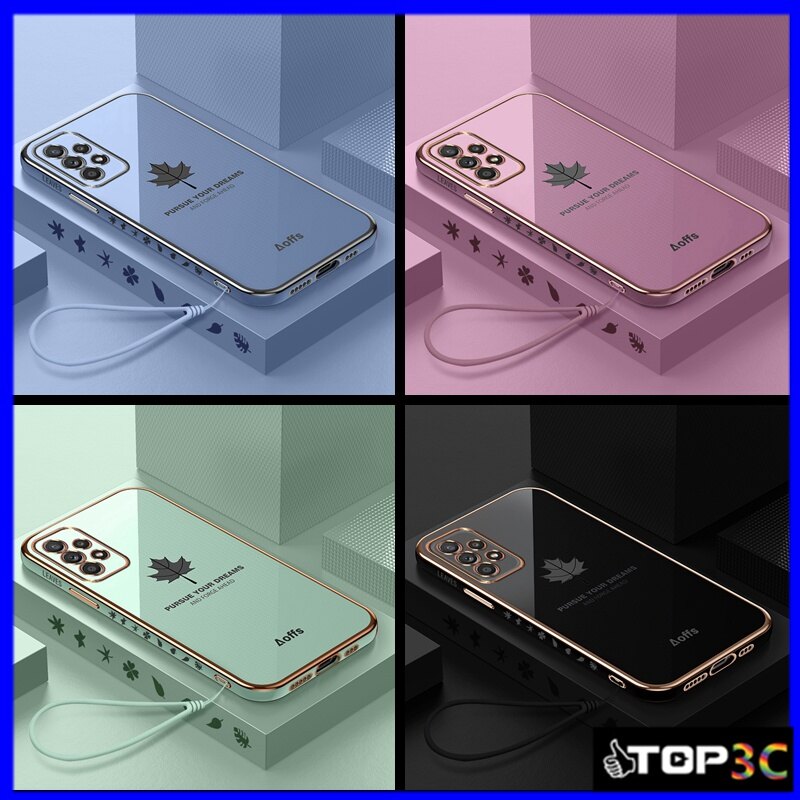 Ốp lưng samsung a52 ốp lưng samsung a32 4g ốp lưng điện thoại lá phong cạnh thẳng samsung a72 fy