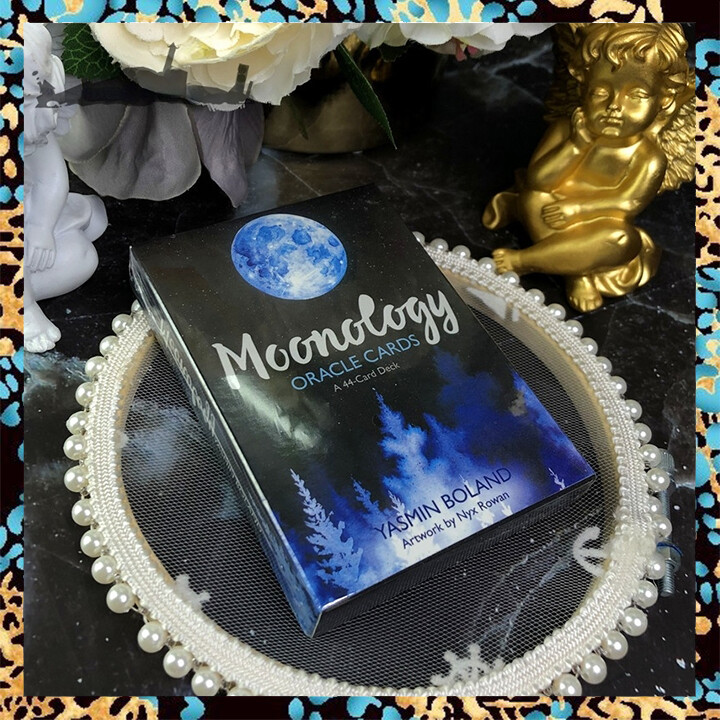 Moonology, bộ bài oracle | kích thước 10.3x7cm | 44 lá bài tarot | sách hướng dẫn điện tử | thẻ bói toán phiên bản tiếng anh | moonology oracle tarot card