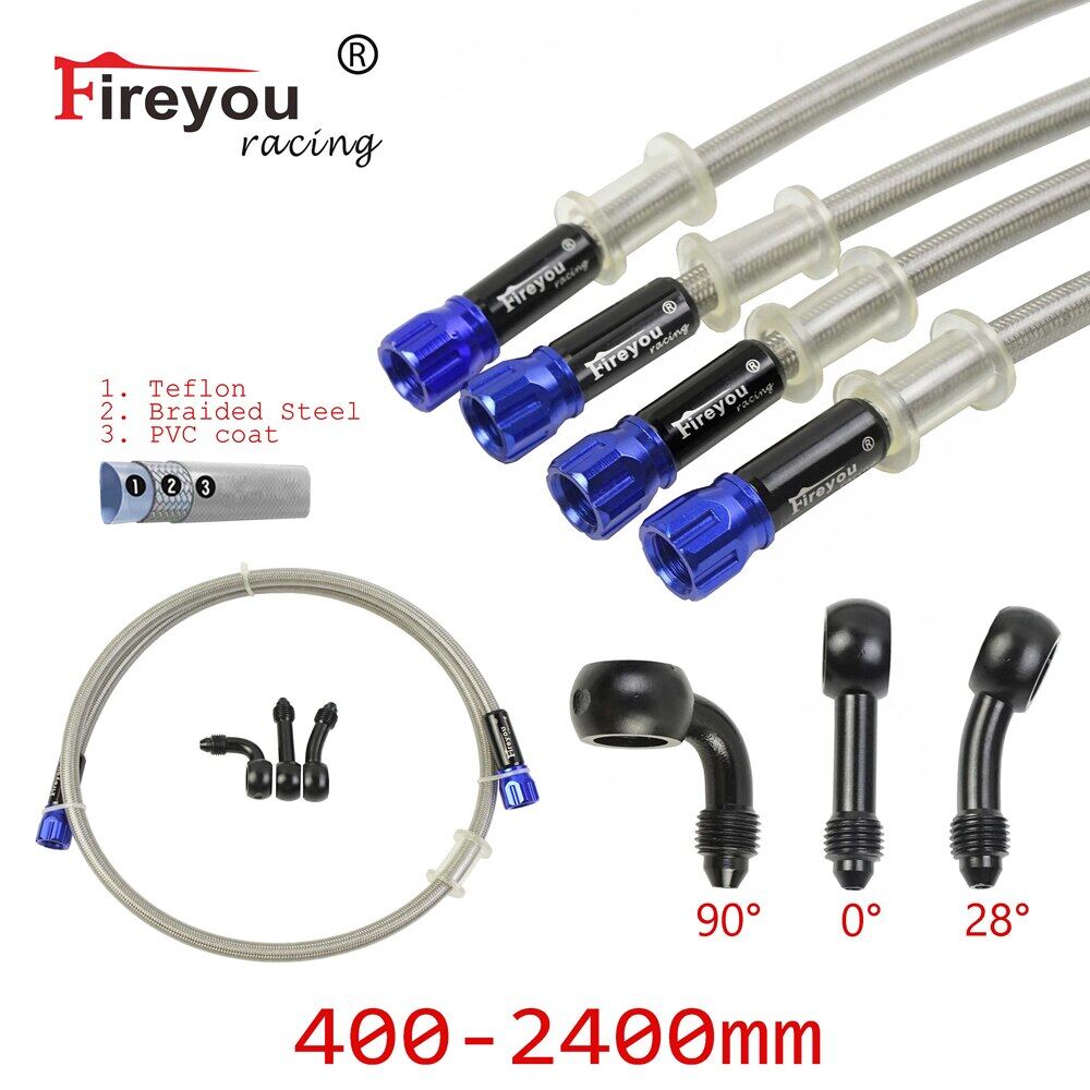 Ống phanh bện ống ly hợp thủy lực an3 cho xe máy ống phanh xi lanh chính ống dầu chấm gia cố cho xe đua địa hình atv