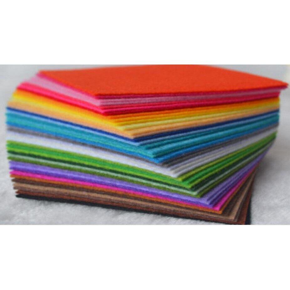 Combo 10 tấm vải nỉ cứng khổ 22x22 cm