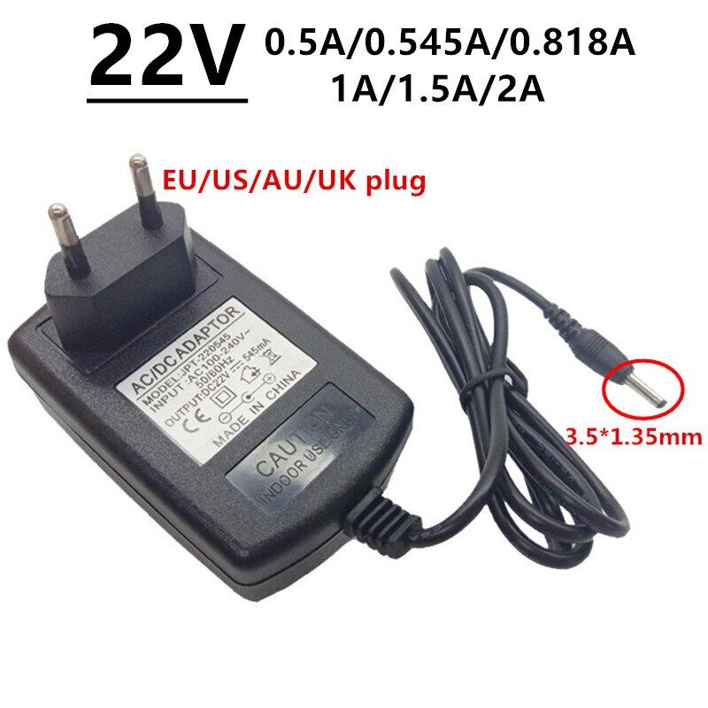 Bộ Chuyển Đổi AC/DC Thông Dụng 22 V DC3, 5Mm Bộ Chuyển Đổi Nguồn Điện AC DC 22 Volt 0,5A 0,545a 0,818a 1A 1,5A 2A 3.5*1.35Mm Bộ Chuyển Đổi Adaptador