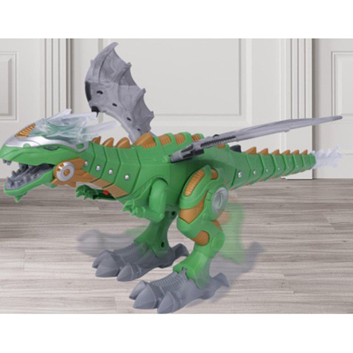Khủng long phun cơ khí đèn điện phun lửa mô hình khủng long mô phỏng rồng chiến đấu cơ học đồ chơi trẻ em