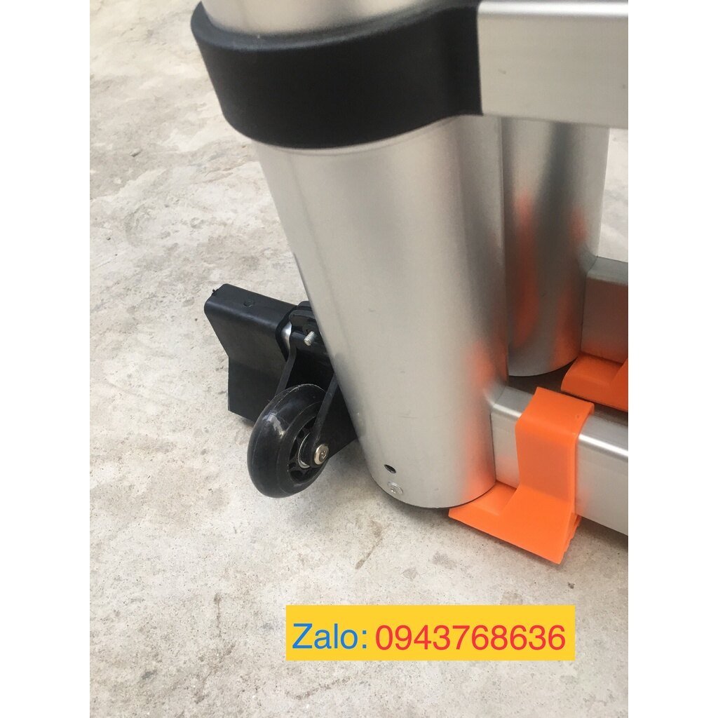 Bánh xe thang nhôm rút giúp vận chuyển thang khỏe hơn, phụ kiện thang nhôm rút