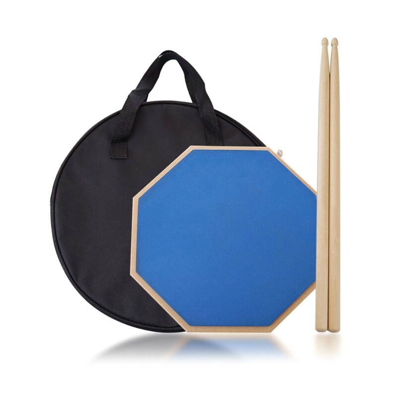 Trống 12 Inch Cầm Tay Đệm Trống Không Ồn Đệm Tập Với Maple Bộ Cây Gõ Trống Túi Lưu Trữ Dành Cho Người Học Bộ Gõ