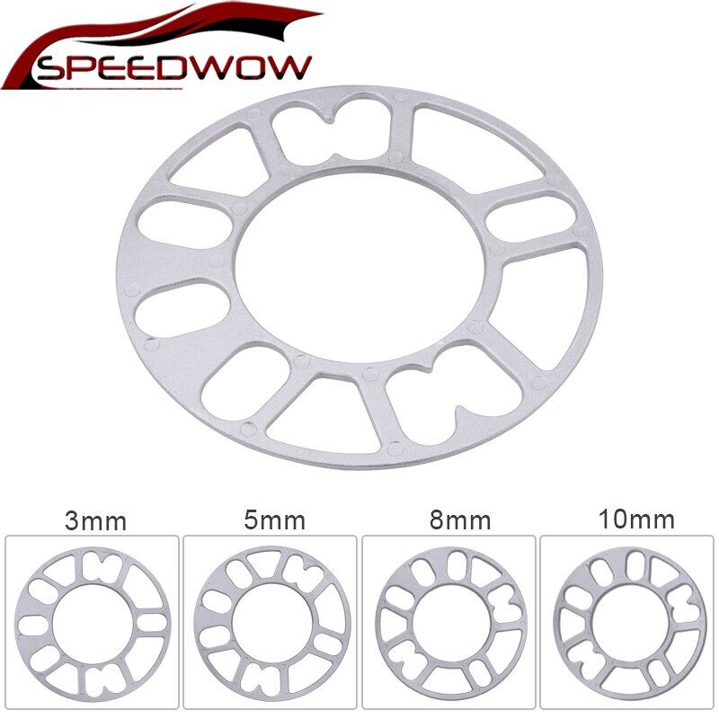 SPEEDWOW 1PC Aluminum 3Mm 5Mm 8Mm 10Mm Wheel Spacer Shims Plate Fit 4/5X100x108x112x114.3X120