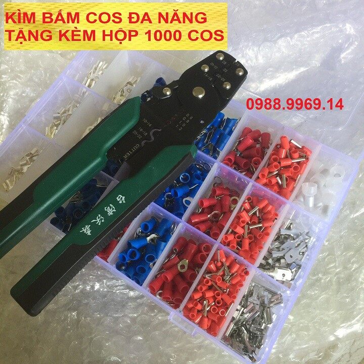Kìm bấm cos đa năng tặng hộp 1000 cos các loại