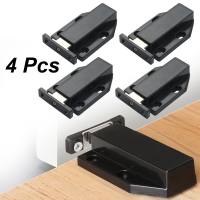 【FURONGHUA】4 Pcs Door Push To Open Touch Magnetic Black Cabinet Catch Heavy Duty Latch
