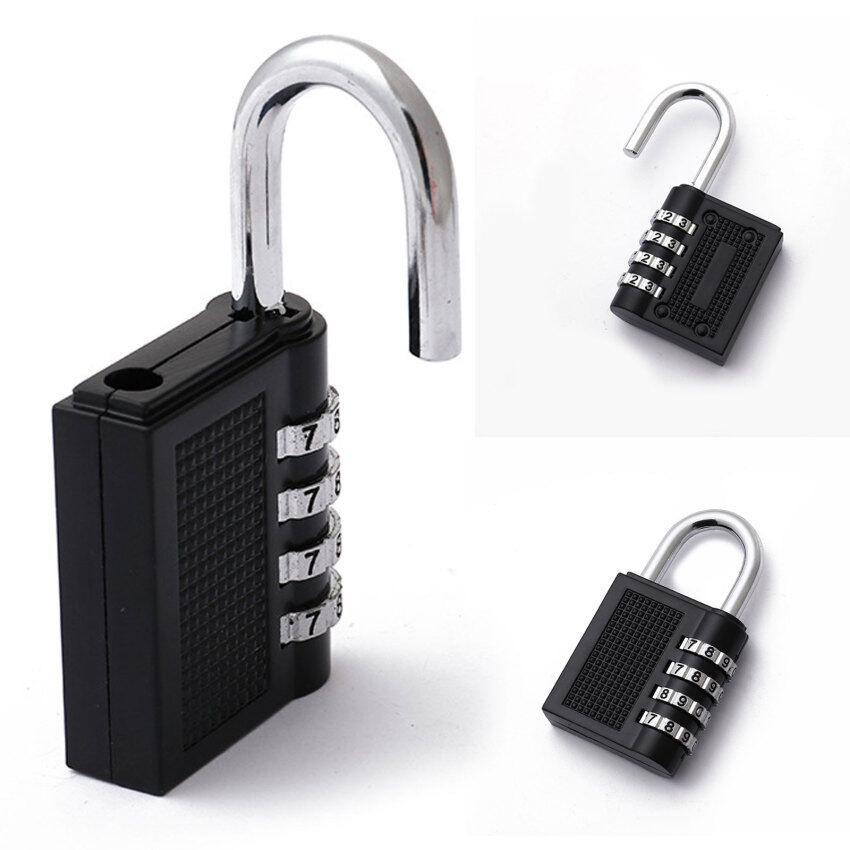 8014mm chịu lực cao 4 quay số tổ hợp số khóa an ninh chịu được thời tiết ổ khóa ngoài trời phòng tập thể dục một cách an toàn khóa mã số màu đen