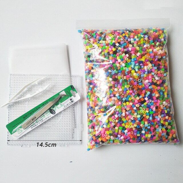 500G 8000Pcs 5Mm ลูกปัด Hama (1แม่แบบ + 3 IronPaper + 2แหนบ) Mini ฟิวส์ฮามาลูกปัด Diy เด็กของเล่นเพื่อการศึกษาจัดส่งฟรี