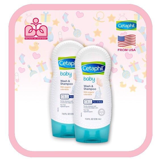 Sữa tắm gội 2 trong 1 cetaphil cho bé wash & shampoo 230 ml