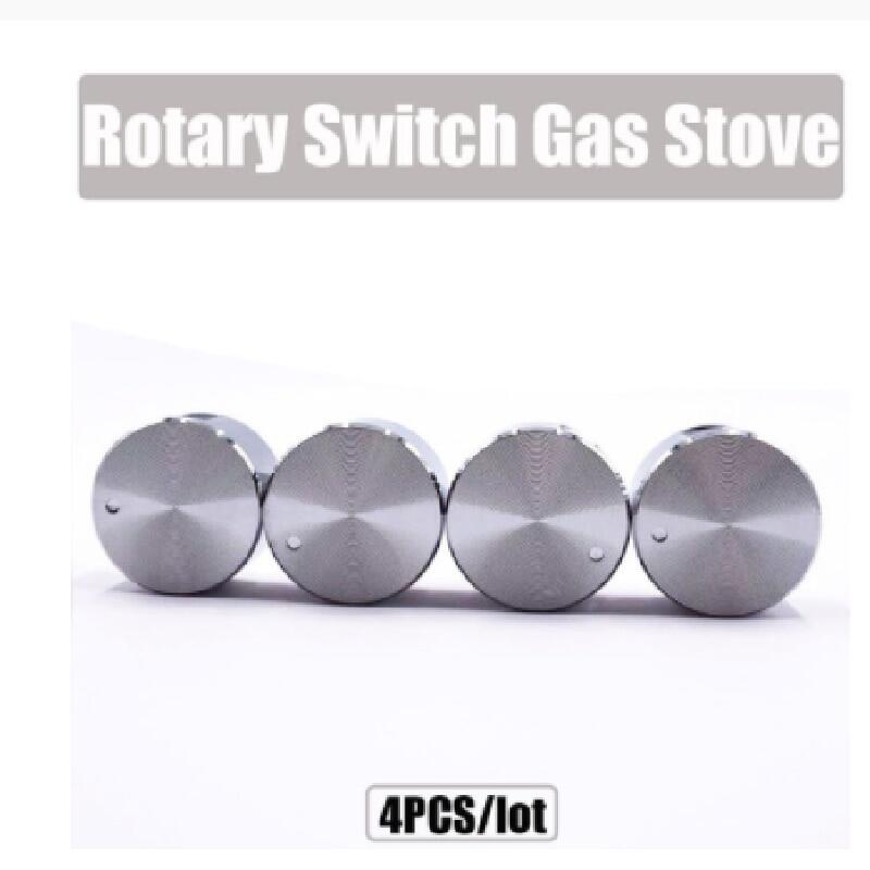 4 cái Chất lượng cao công tắc quay bếp ga bộ phận bếp Bếp ga núm vặn bếp hình tròn bằng thép không gỉ núm núm cho bếp ga