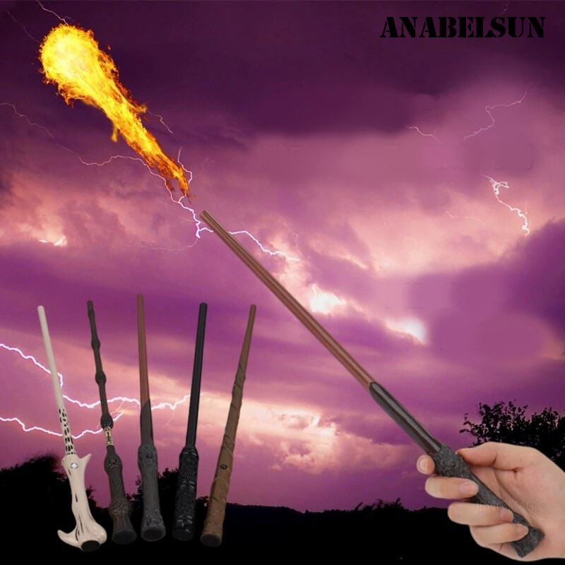 Anabelsun đũa phép phun lửa cỡ nòng 4mm hóa trang "harry potter" đũa thần đũa thần quà tặng halloween phim lửa đũa thần hermione 35cm quà tặng halloween đũa thần hộp đen 13 phát sáng