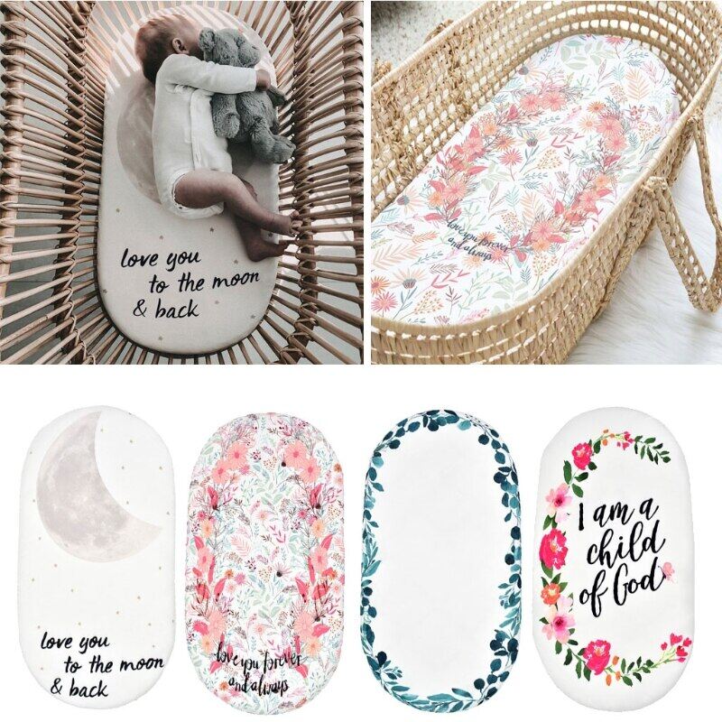 Tấm Bảo vệ khăn trải nôi Mini in nôi xách tay em bé Nệm tấm lót dự phòng chăm sóc giường cũi có thể tháo rời 69he